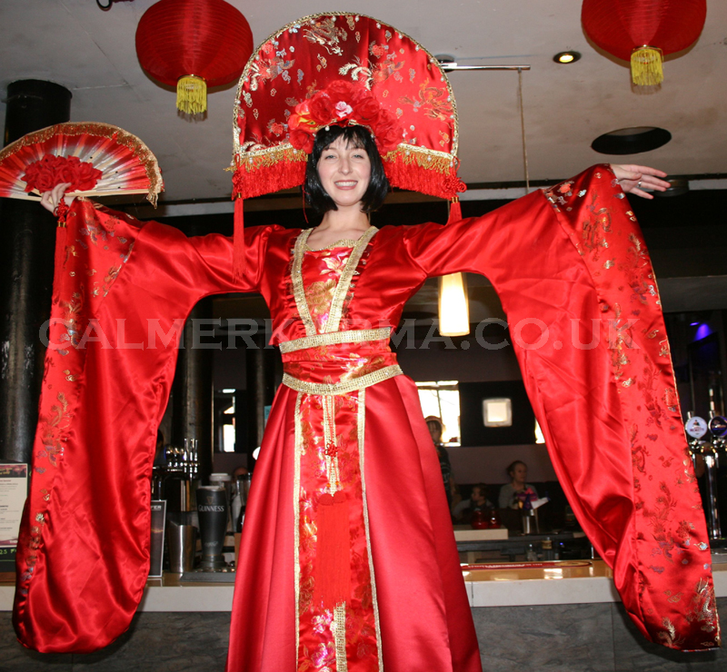 CHINESE NEW YEAR THEMED ENTERTAINMENT - CHINESE THEMED STILT WALKERS -CHINESE PRINCESS